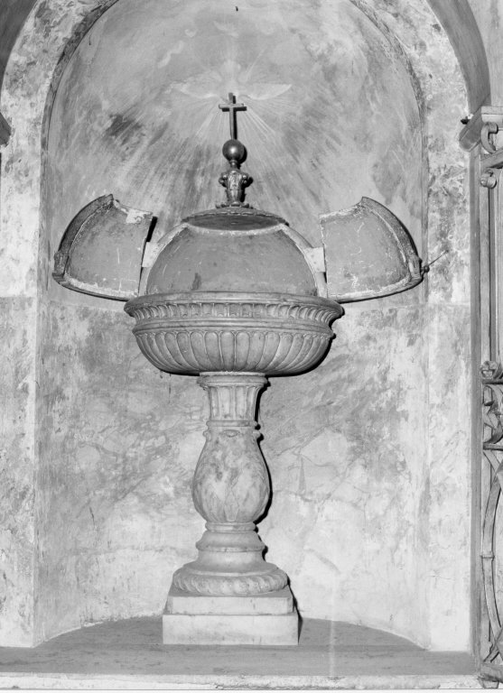 fonte battesimale - a fusto - ambito romano (sec. XVI)